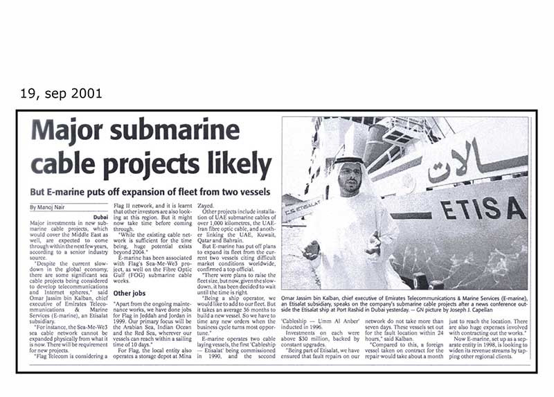 Major Submarine Cable Projects Likely